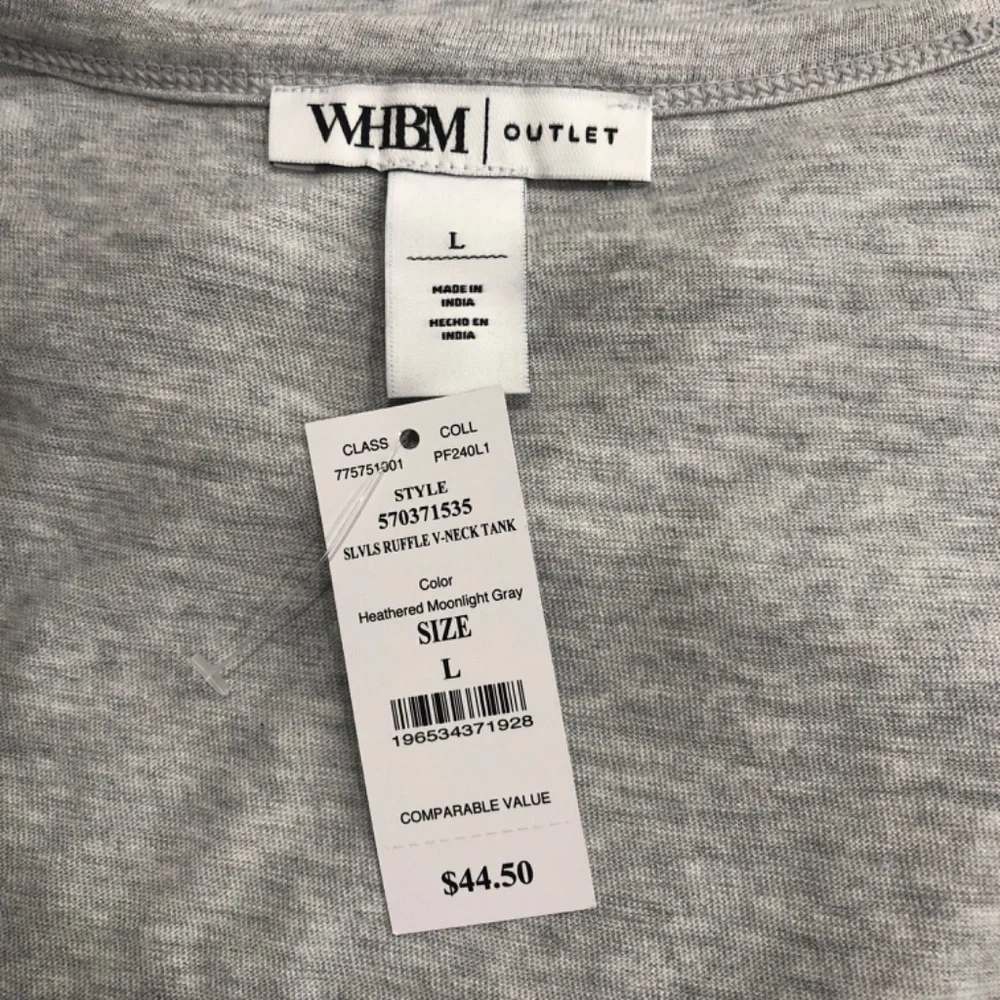 WHBM Outlet Sleeveless Ruffle V Neck Tank Top - Picture 10 of 12